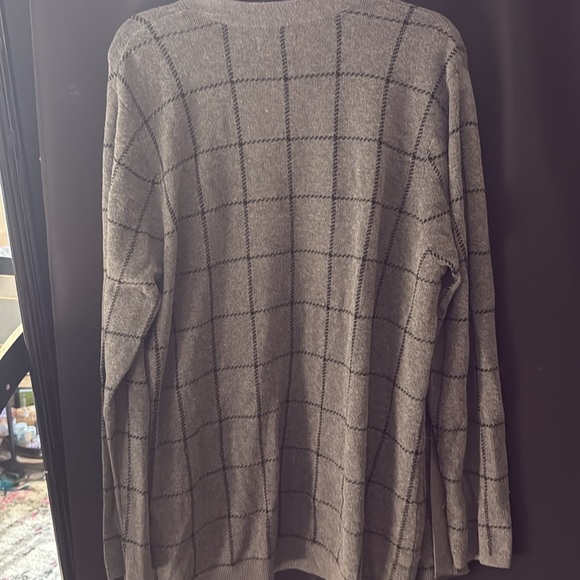 Gray and with black stripes cardigan - Picture 3 of 3